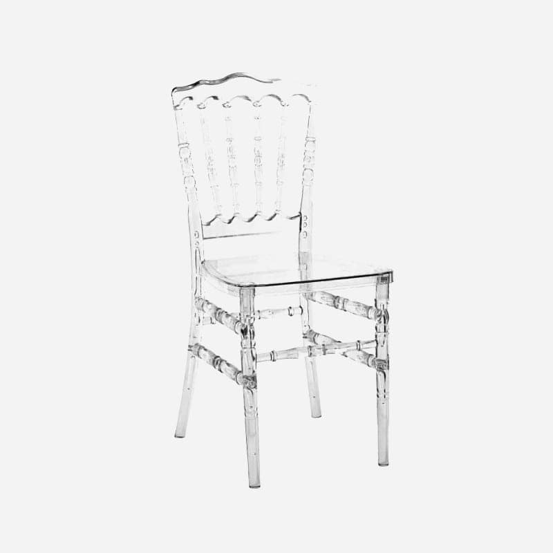 Chaise Napoléon III transparente — Riviera Loc Events