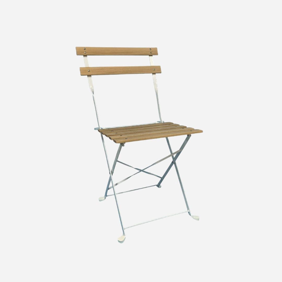 Chaise pliante SQUARE à lattes BOIS — Riviera Loc Events
