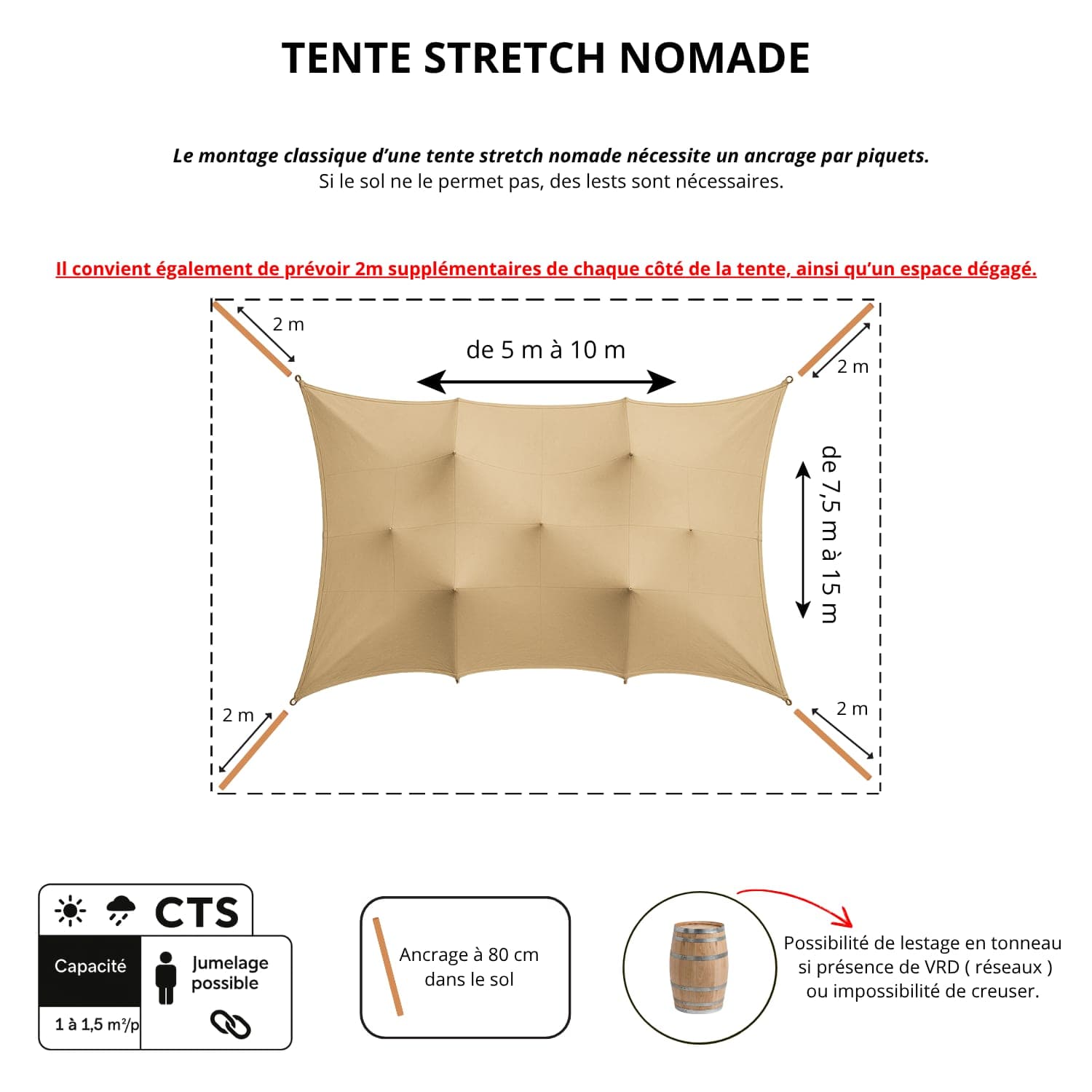 Tente stretch nomade 37,5 m2 (vue 4)